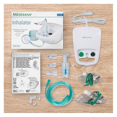 Medisana | Nebulisation with compressed air technology. Extra long hose - 2 m. | Inhalator | IN 500 - 4